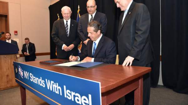 Staat New York boycot alle bedrijven die Israel op enig manier boycot of desinvesteringen doet in Israel