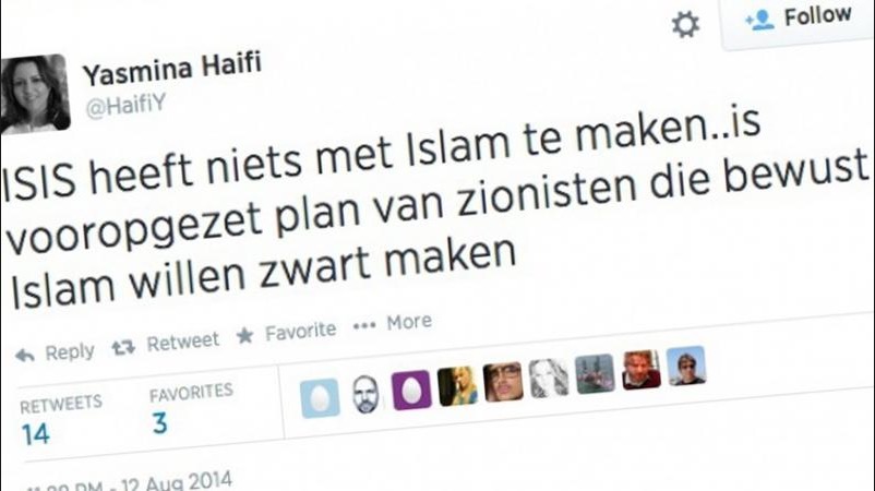 Yasmina Haifi over ISIS en zionisten op Twitter