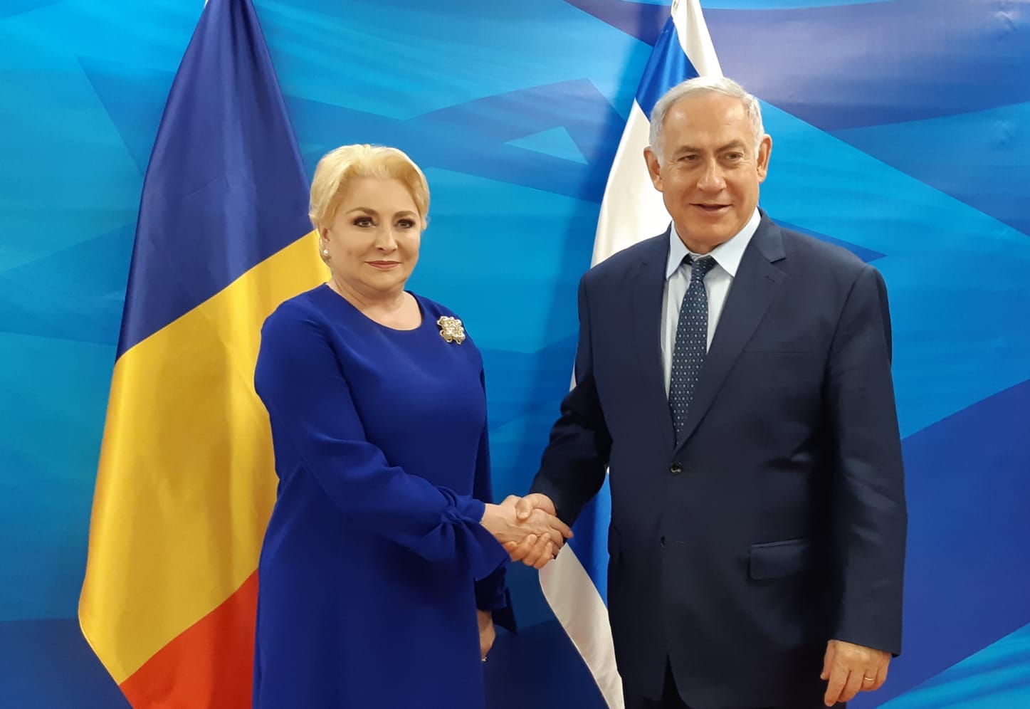 Netanyahu kreeg bezoek van Roemeense premier Vasilica-Viorica Dăncilă