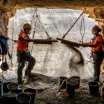 10.Archeologists-Hagay-Hamer-and-Oriah-Amichai-sifting-finds-at-the-Horro-Cave.-Eitan-Klein-Israel-Antiquities-Authority-1024×640-1